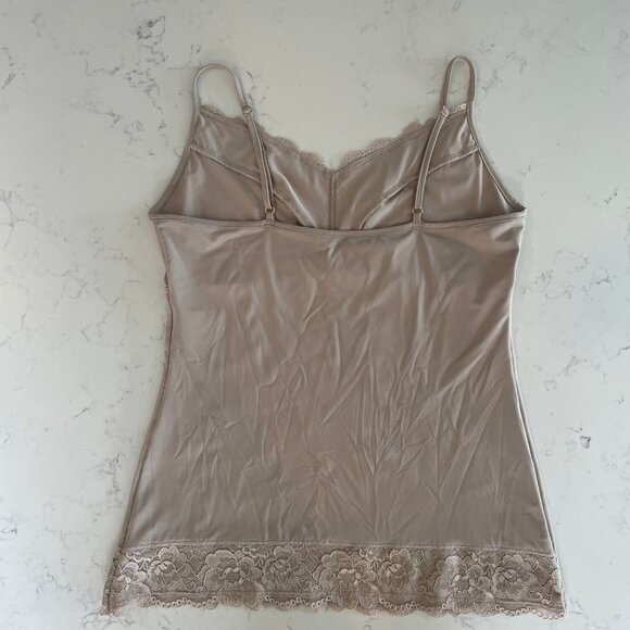 Marks and Spencer Polyamide Blend Shapewear Chemise w Lace Fawn Sz UK 16/US 12 - Picture 5 of 12
